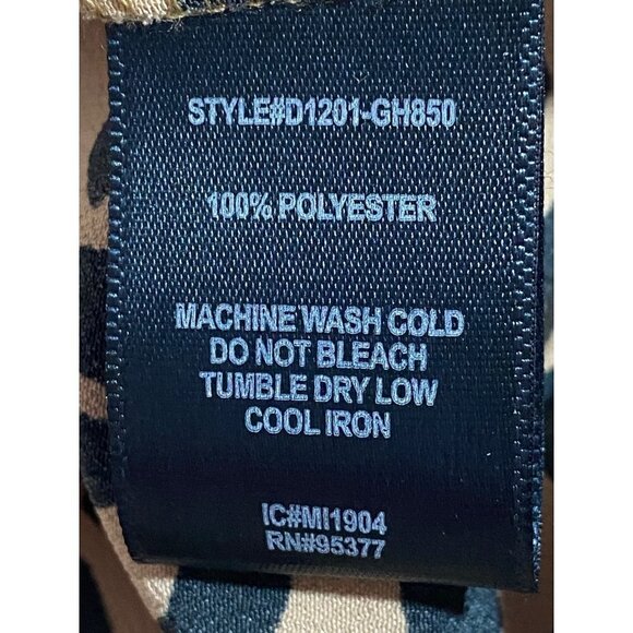 Sanctuary Tan & Black Animal Print Wrap Sheath Mini Dress Size Small - Picture 9 of 11